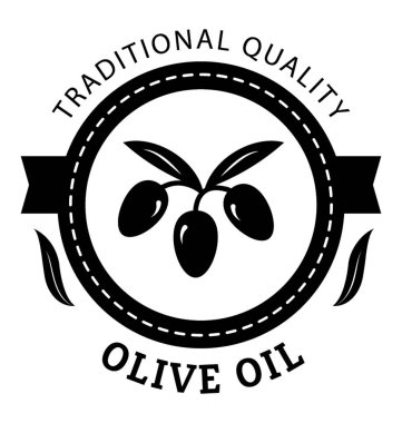 Zeytinyağı rozet simge simge vektör tasarımı