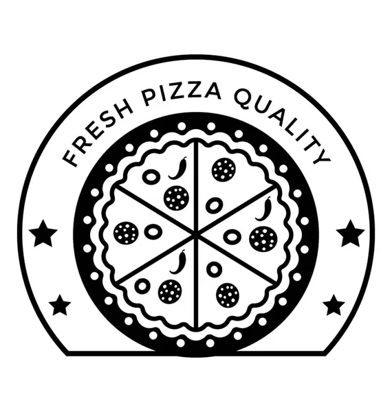 Πίτσα Έμβλημα Γλύφου Διανυσματική Σχεδίαση — Διανυσματικό Αρχείο
