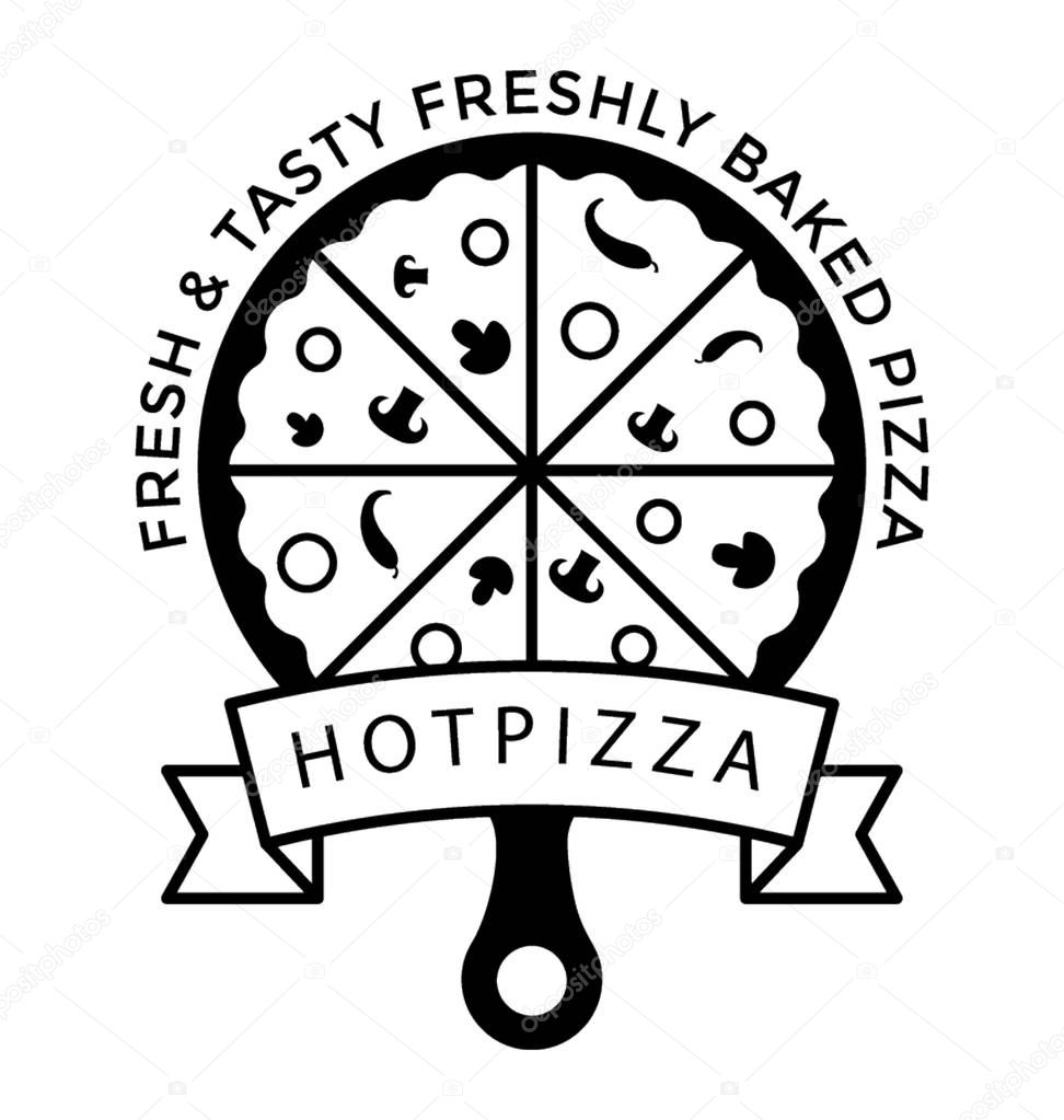 Pizza logo, food stamp icon