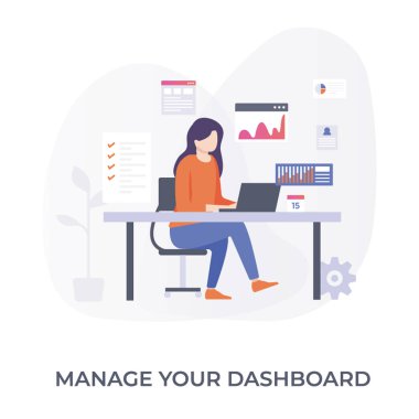 Bir Web sitesi kontrol paneli, grafik Analytics online sunum