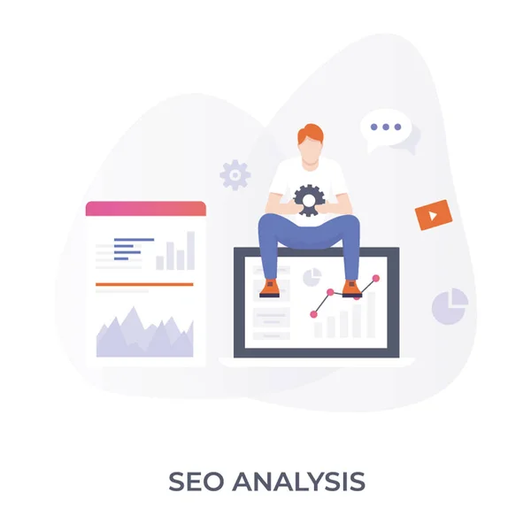 Seo Analyse Illustratie Vector Design — Stockvector