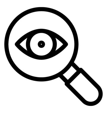 Arama simge vektör hat tasarım izleme