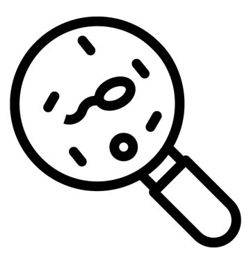 Mikroplar simge vektör içinde içini kaplamak çizmek arama