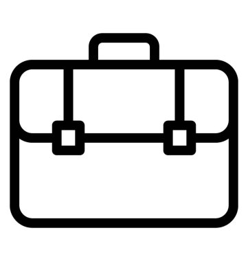 Portföy simgesi, çizgi vektör tasarımı