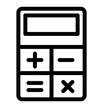 satır hesap makinesi simge vektör