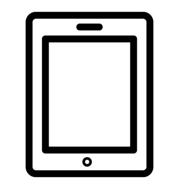 Mobil Icon, çizgi vektör tasarımı.