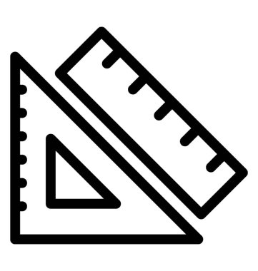 Çizgi vektör geometrik araçlar simgesi