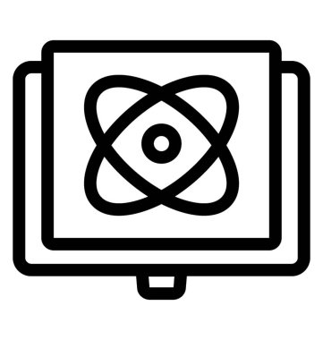 Bilim kitabı simge vektör içinde içini kaplamak çizmek