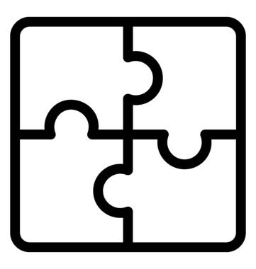 Çizgili tema jigsaw simgesinin