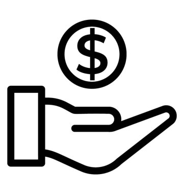 Sermaye yatırımları simge vektör içinde içini kaplamak çizmek