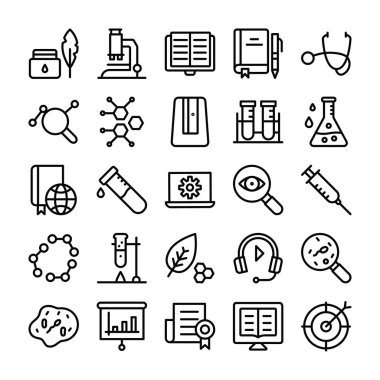 İnanılmaz bilim ve eğitim satır simgeleri burada mükemmel içeren üzerinde ve fantastik çalışma ile ilgili görseller, bilimsel deneyler, grafik tasarım ve çok daha fazlası.