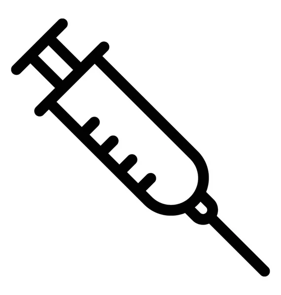 Icona Iniezione Nel Vettore Linea — Vettoriale Stock