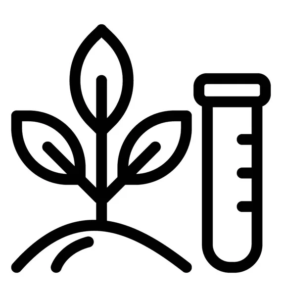 Line Herbal Test Icon Line Design — Stock Vector