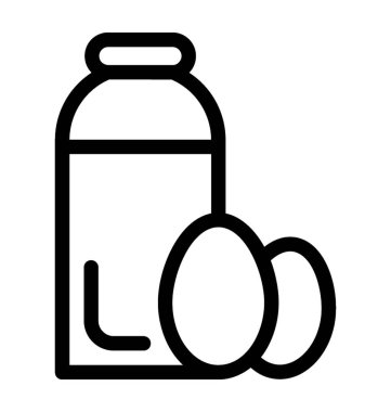 Kahvaltı içki simgesi çizgi vektör