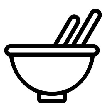 Köri gıda simge çizgi vektör 