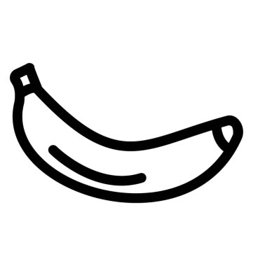 Muz simgesi çizgi vektör