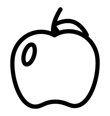çizgi vektör elma simgesi