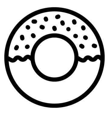 Çörek izole kutsal kişilerin resmi içinde çizgi vektör