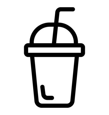 Satır vektör içinde paket içecek simgesi