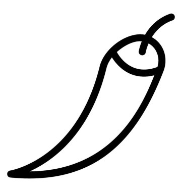 Çizgi Vektördeki Chilli simgesi