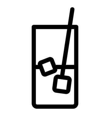 çizgi vektör martini simgesinin