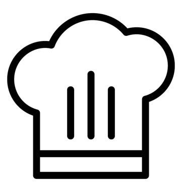 Çizgi vektör Şef Cap simgesi