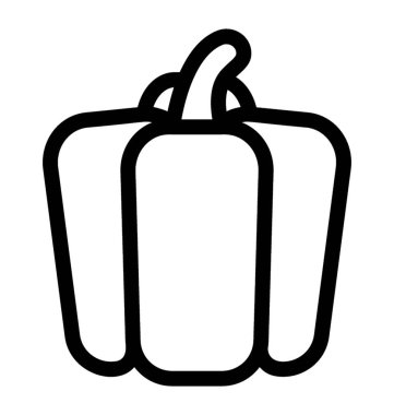 Çizgi vektör biber simgesi