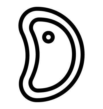 Biftek simgesi çizgi vektör