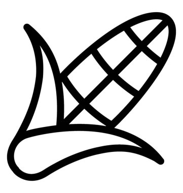 Satır vektör Mısır koçanı simgesi