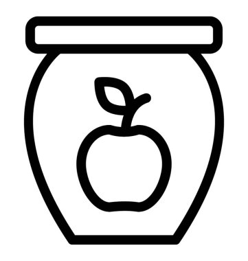 Çizgi vektör Apple Jam simgesi