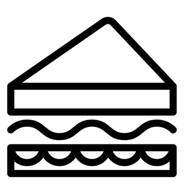 pasta dilim simgesi çizgi vektör