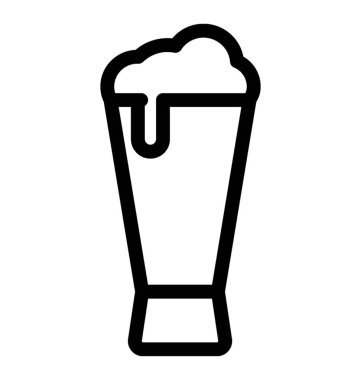 Çizgi vektör milkshake simgesi