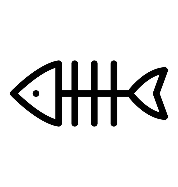 Mořské Plody Vektor Ikony Ryb — Stockový vektor