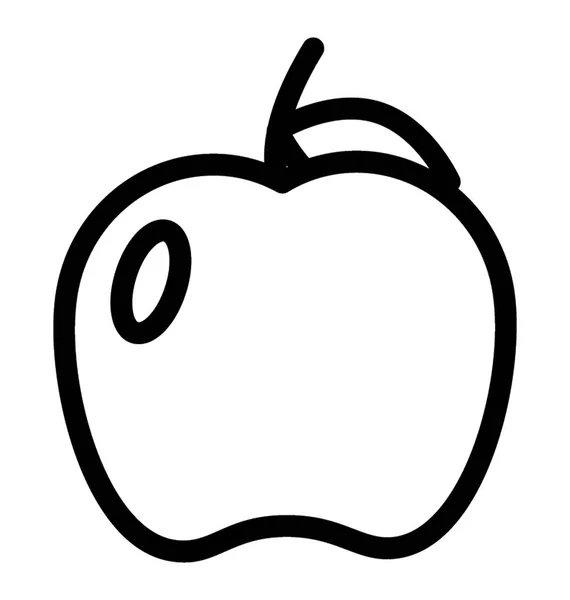 Vector Línea Icono Manzana — Vector de stock