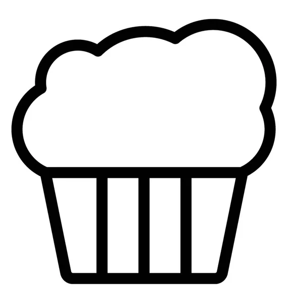 Linia Cupcake Wektor — Wektor stockowy