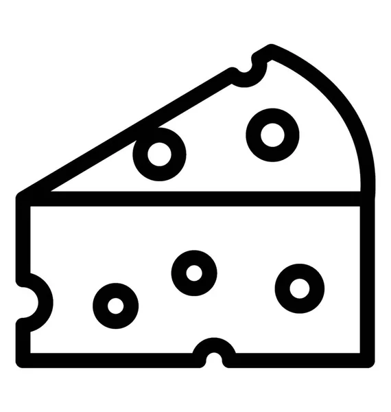 スライス チーズ線アイコンの — ストックベクタ