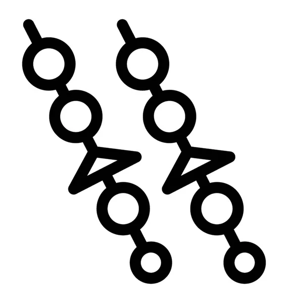 Spieß Symbol Linienvektor — Stockvektor