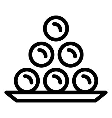 Çizgi vektör kiraz simgesi