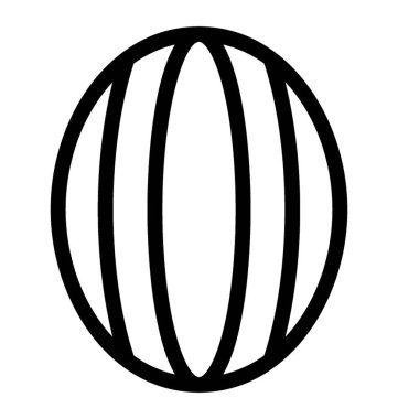 Çizgi vektör karpuz simgesi