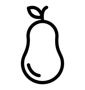 Meyve çizgi vektör, armut simgesi