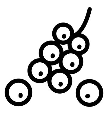 Üzüm simgesi çizgi vektör 