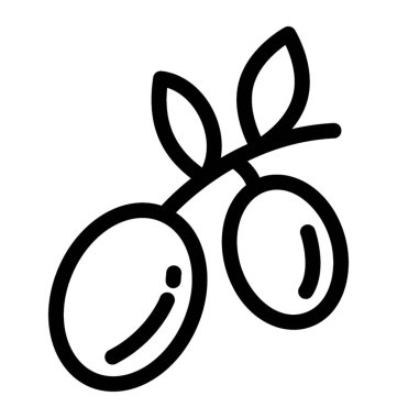 çilek simge çizgi vektör