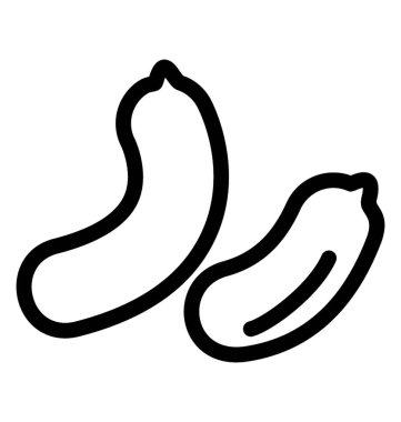 Çizgi vektör fasulye simgesi 