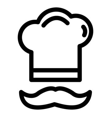 Çizgi vektör Şef logo simgesi