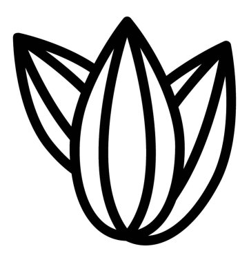 somun hat vektörü, badem simgesi