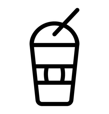 Satır vektör içinde paket içecek simgesi