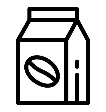 kahve kutusu simgesi çizgi vektör 