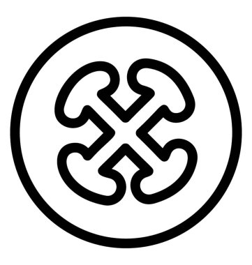 Çizgi vektör domates dilim simgesi