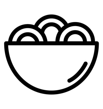 Satır vektör noodle simgesi