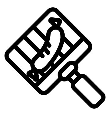 Sosis simgesi çizgi vektör